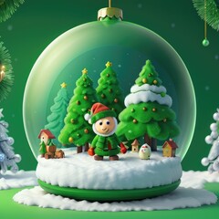 santa claus and christmas tree