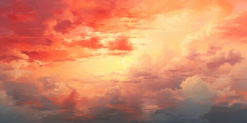 A painting depicting a plane soaring through a dramatic cloudy sky. Suitable for aviation-related projects or travel-themed designs