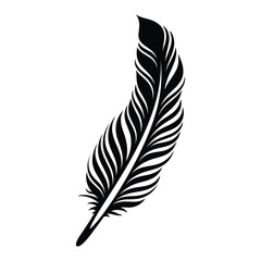 Obraz premium Feather vector icon isolated on white background