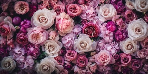 Pink rose background