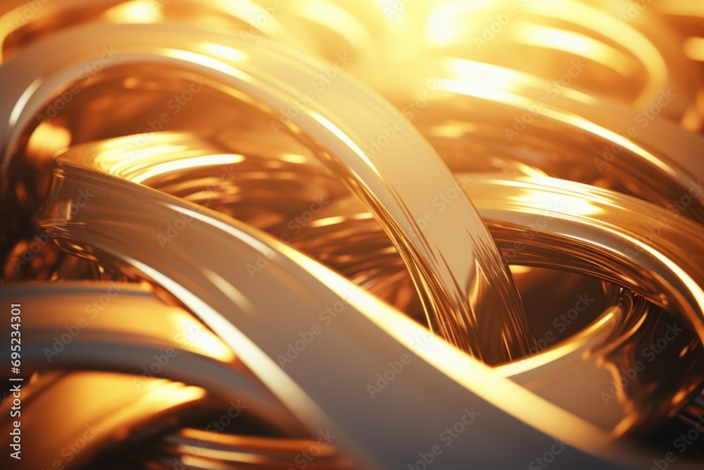 Poster A close-up view of a bunch of shiny metal. This versatile image can be used in various projects