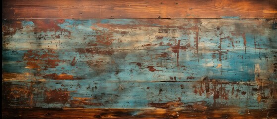 Worn Wood Texture with Patina Flat Lay