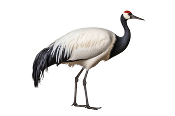 Endangered Elegance The Red Crowned Cranes Fragile Beauty Isolated On Transparent Background