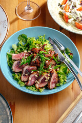 warm salad with grilled duck