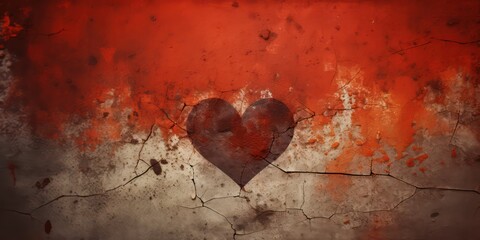 A grunge background suitable for design with valentine concept featuring a toned old rusty and rough grainy metal surface light and shadows.