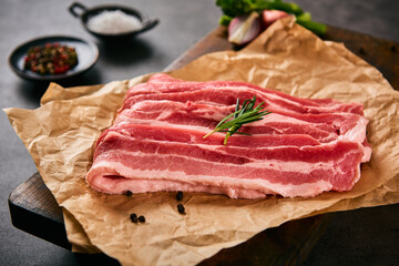 very fresh grilled pork belly