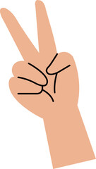 a hand making a peace sign