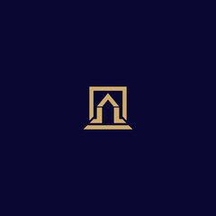 JL letters with a house logo design