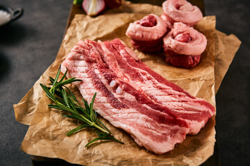 The pork belly looks really delicious