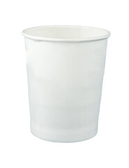 White paper cup mockup isolated