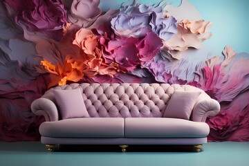 An enchanting wallpaper showcasing a fusion of soft and gentle liquid colors blending together in harmony