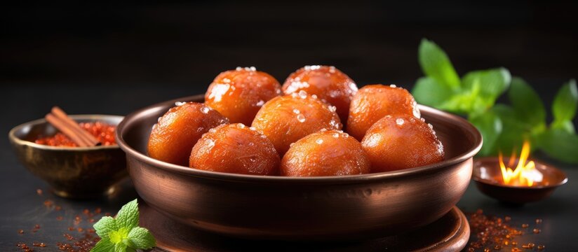 Indian festival sweets like gulab jamun are commonly eaten during Diwali, Dussehra, Deepavali, Pongal, Durga Pooja, Holi, Ganesh Chaturthi, Navratri, and Bengali festivals in Delhi.