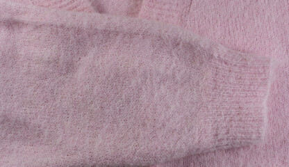 Rosa Strickjacke aus Mohair und Alpaka Wolle