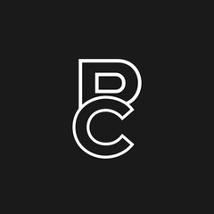 Letter PC Logo. PC Letter Design Vector