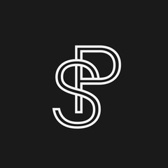 Letter PS Logo. PS Letter Design Vector