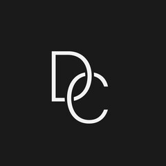 Letter DC Logo. DC Letter Design Vector