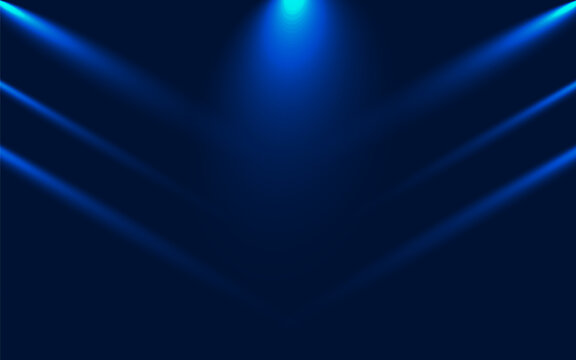blue spotlights background with show lights