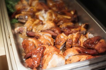Crispy flourless fried chicken at the restaurant