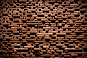 blocks in brown color abstract background 3d blocks image in full frame 