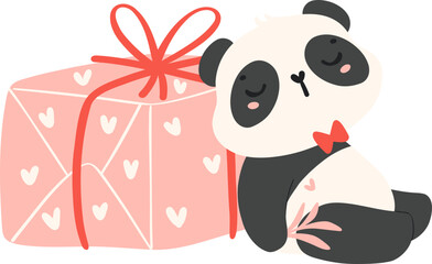Cute Baby Panda Valentine