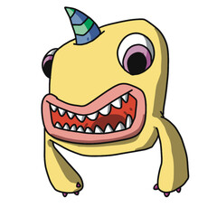 cartoon monster face 