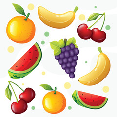 Creative colorful fruit pattern background