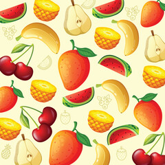 Fruit pattern background design