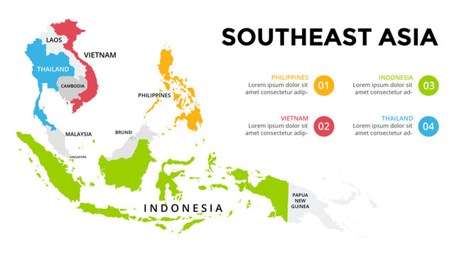 
Infographic maps for Asian countries elements design for presentation, can be used for presentation, workflow layout, diagram, annual report, web design.