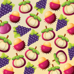 Fresh fruit pattern background design