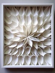 Intricate Origami Wall Art: Framed Display with Exquisite Paper Folds