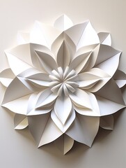 Paper-Esque Delight: Origami-Inspired Wall Art Showcasing Stunning Folded Techniques.