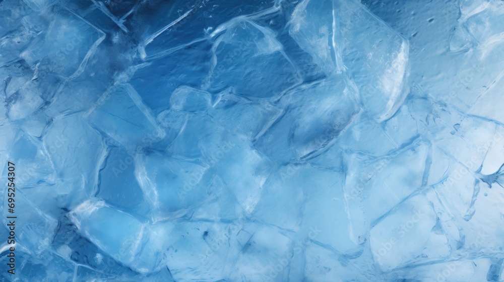 Leinwandbilder A detailed view of a bunch of ice cubes. Perfect for adding a refreshing touch to any beverage or for illustrating concepts such as cold, freshness, or summer vibes