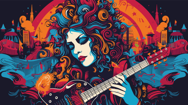 vector poster for an indie music festival, showcasing stylized illustrations of indie bands and musicians, indie vibe while ensuring clarity in the artist illustrations.