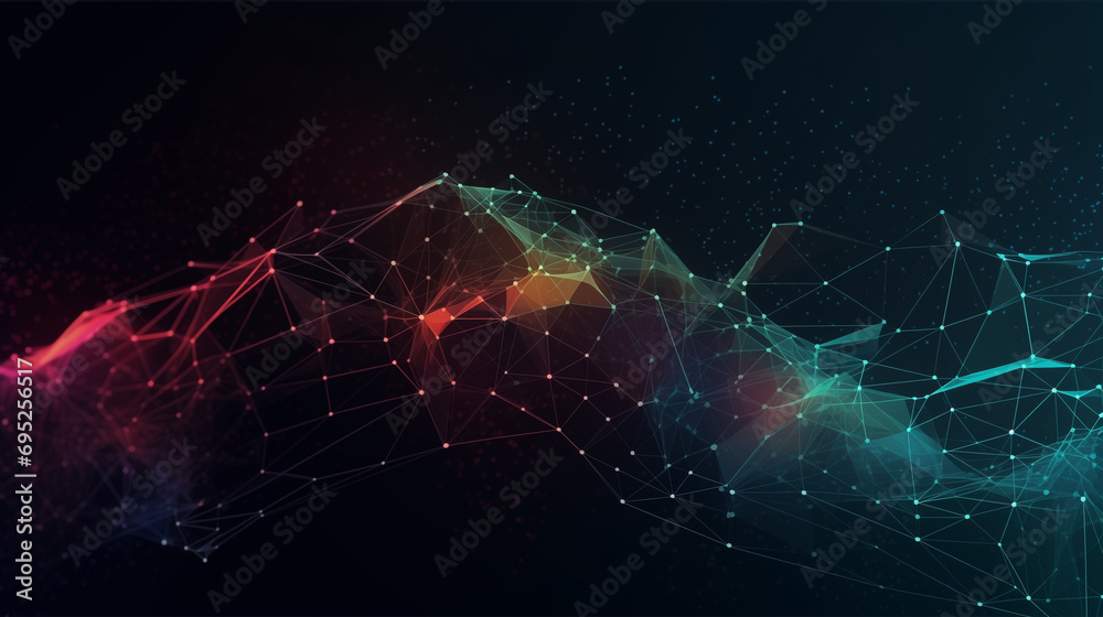 Poster abstract background in the style of neural networks. future technologies. ai generative.