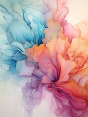 Watercolor Splash Wall Art: Fluid Blending of Colors