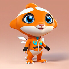 cartoon android with sign