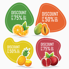 Fruit label sale design for promotions