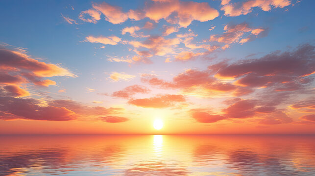 cloudy sky at sunset. Gradient color. Sky texture, abstract nature background, Summer sky background on sunset 