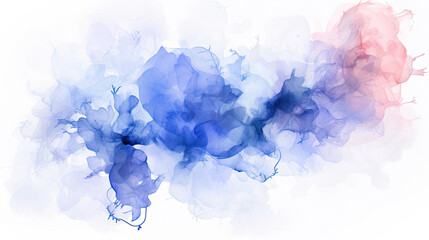 abstract blue watercolor painting on white background. Watercolor light background