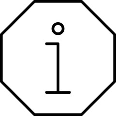 Information line icon vector. Inform, guide, privacy policy, manual, rule, instruction vector illustration