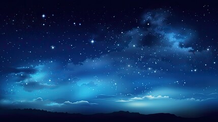 Obraz na płótnie Canvas Digital Night scene starry sky scene Abstract