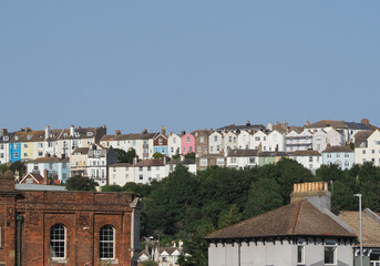 Fototapeta na wymiar Terraced houses row in Hastings