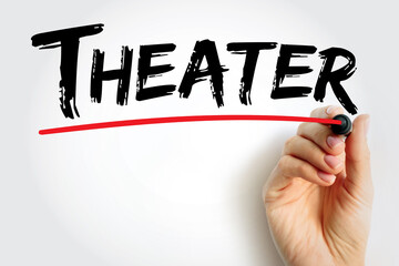 Theater is a collaborative form of performing art that uses live performers, text concept background