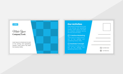 Modern Creative Vector Business Postcard Design Template