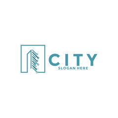 City Logo design, City Modern Skyline Vector logo Template
