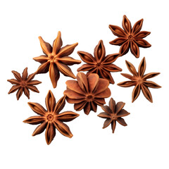 Star anise spice isolated on transparent background