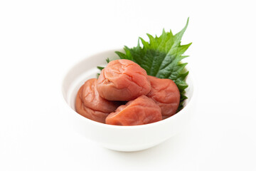 梅干し　白バック