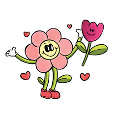 heart with flower