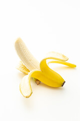 Obraz premium 白背景にバナナ