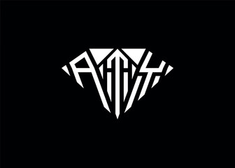 Modern letter A T Y diamond shape logo And initial monogram A T Y letter logo vector template